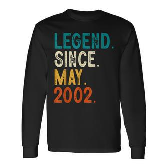 21 Year Old Legend Since May 2002 21St Birthday Long Sleeve T-Shirt T-Shirt | Mazezy