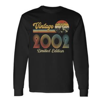 21 Year Old Made In 2002 Vintage 21St Birthday Retro Long Sleeve T-Shirt - Seseable