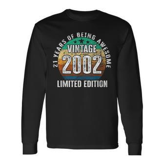 21 Years Of Being Awesome Vintage 2002 Limited Edition Long Sleeve T-Shirt - Seseable