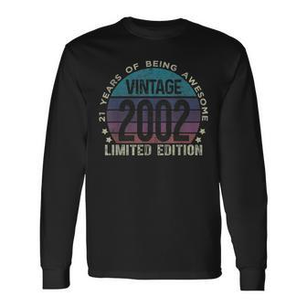 21St Birthday 21 Year Old Vintage 2002 Limited Edition Long Sleeve T-Shirt T-Shirt | Mazezy