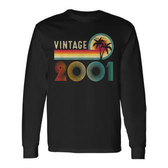 22 Year Old Gifts Vintage Born In 2001 22Nd Birthday Retro Men Women Long Sleeve T-shirt Graphic Print Unisex - Seseable