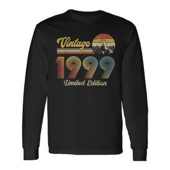 24 Year Old Made In 1999 Vintage 24Th Birthday Retro Long Sleeve T-Shirt - Seseable