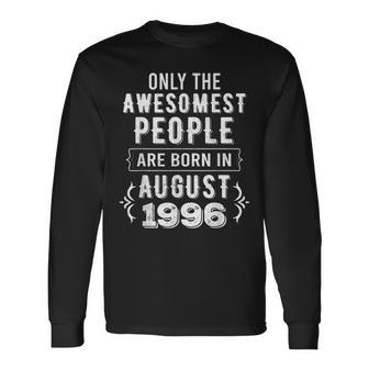 25 Geburtstag Männer Frauen 25 Jahre Alt Vintage August 1996 Langarmshirts - Seseable