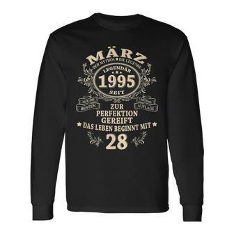 28 Geburtstag Geschenk Mann Mythos Legende März 1995 Langarmshirts - Seseable