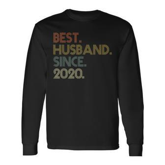 2Nd Wedding Anniversary Best Husband Since 2020 Men Women Long Sleeve T-Shirt T-shirt Graphic Print - Thegiftio UK