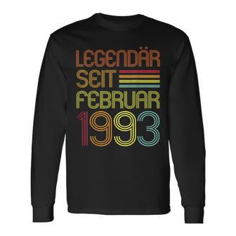 30 Geburtstag Vintage 30 Jahre Legendär Seit Februar 1993 Langarmshirts - Seseable