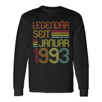 30 Geburtstag Vintage 30 Jahre Legendär Seit Januar 1993 Langarmshirts - Seseable