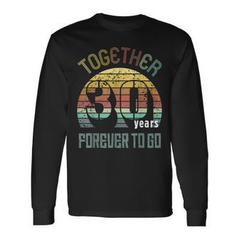 30Th Years Wedding Anniversary For Couples Matching 30 Long Sleeve T-Shirt - Seseable