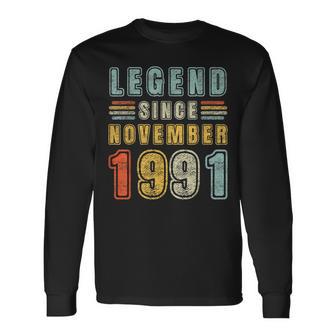 31 Jahre Alte Legende Seit 31 November 1991 Langarmshirts - Seseable