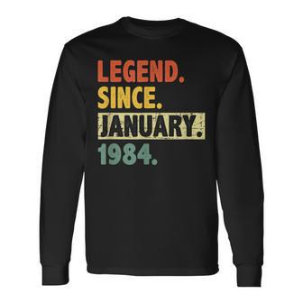 39 Geburtstag Legende Seit Januar 1984 39 Jahre Alt Langarmshirts - Seseable