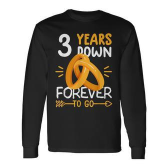 3Rd Wedding Anniversary Matching Couples 3 Years Long Sleeve T-Shirt - Seseable