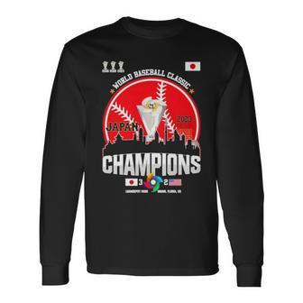 3X World Baseball Classic Champions Japan Baseball Legend Long Sleeve T-Shirt | Mazezy