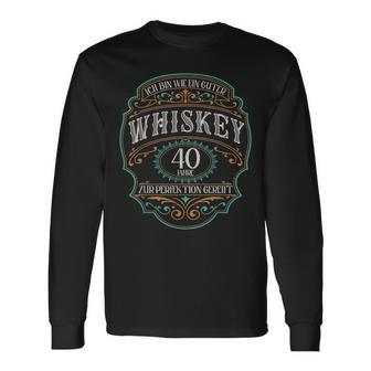 40 Jahre Ich Bin Wie Guter Whisky Whiskey 40 Geburtstag Langarmshirts - Seseable