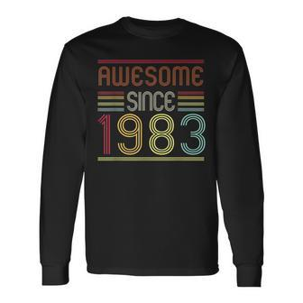 40 Year Old Gifts Made In 1983 Vintage 40Th Birthday Retro Men Women Long Sleeve T-shirt Graphic Print Unisex - Seseable