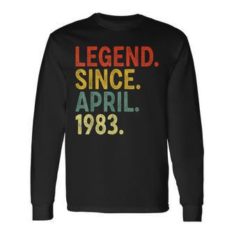 40 Year Old Legend Since April 1983 40Th Birthday Long Sleeve T-Shirt T-Shirt | Mazezy