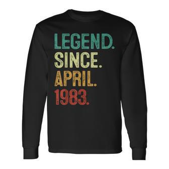 40 Years Old Legend Since April 1983 40Th Birthday Long Sleeve T-Shirt T-Shirt | Mazezy