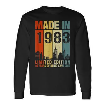 40Th Birthday Made In 1983 Limited Edition 40 Years Old Long Sleeve T-Shirt T-Shirt | Mazezy AU
