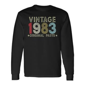 40Th Birthday Vintage Original Parts 1983 Retro 40 Years Old Long Sleeve T-Shirt T-Shirt | Mazezy