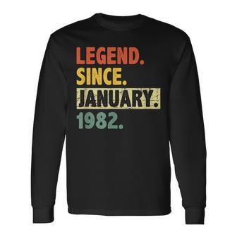 41 Geburtstag Legende Seit Januar 1982 41 Jahre Alt Langarmshirts - Seseable