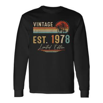 45 Year Old Gifts Vintage 1978 Limited Edition 45Th Birthday Men Women Long Sleeve T-shirt Graphic Print Unisex - Seseable
