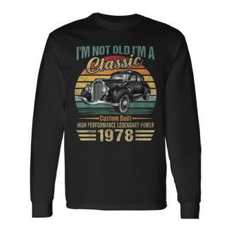 45 Year Old Vintage 1978 Classic Car 45Th Birthday Long Sleeve T-Shirt - Thegiftio UK