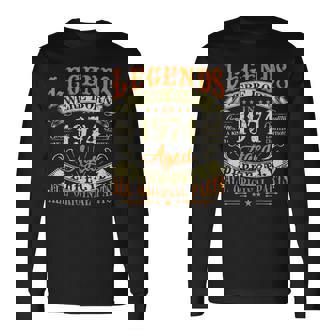 49Th Birthday 49 Years Old Vintage Legends Born In 1974 Long Sleeve T-Shirt | Mazezy