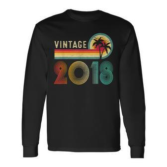 5 Year Old Awesome Since 2018 Limited Edition 5Th Birthday Long Sleeve T-Shirt - Seseable