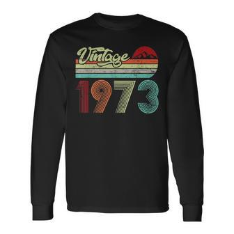 50 Year Old Gifts Vintage 1973 Made In 1973 50Th Birthday Men Women Long Sleeve T-shirt Graphic Print Unisex - Seseable