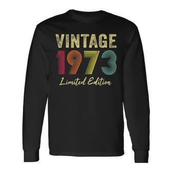 50 Years Old Vintage 1973 Limited Edition 50Th Birthday V3 Men Women Long Sleeve T-shirt Graphic Print Unisex - Seseable