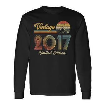 6 Year Old Gifts Vintage 2017 Limited Edition 6Th Birthday V2 Men Women Long Sleeve T-shirt Graphic Print Unisex - Seseable