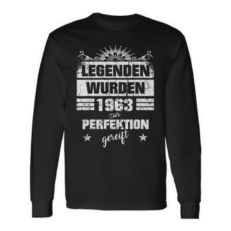 60. Geburtstag Herren Langarmshirts, Legende 1963 für Papa & Opa - Seseable