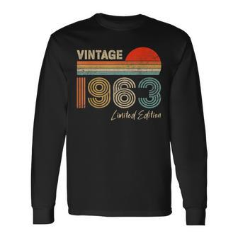 60 Year Old Gifts Vintage 1963 Limited Edition 60Th Birthday V3 Men Women Long Sleeve T-shirt Graphic Print Unisex - Seseable