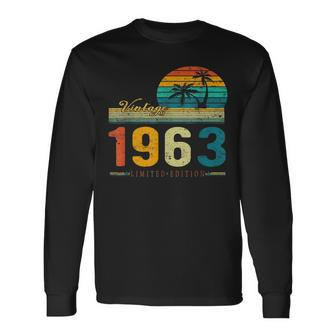 60 Year Old Gifts Vintage 1963 Made In 1963 60Th Birthday Men Women Long Sleeve T-shirt Graphic Print Unisex - Seseable