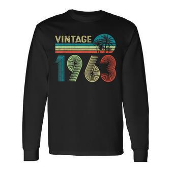 60 Years Old Vintage 1963 60Th Birthday Long Sleeve T-Shirt T-Shirt | Mazezy