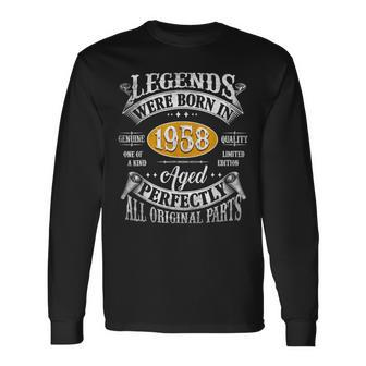 65 Geburtstag Vintage Legends Born In 1958 65 Years Old Langarmshirts - Seseable