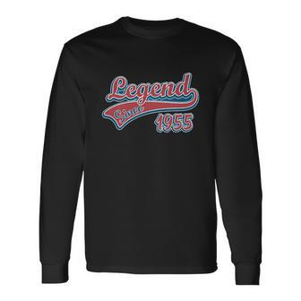 65Th Birthday Tshirt 1955 Legend Since 65 Year Old Long Sleeve T-Shirt - Monsterry