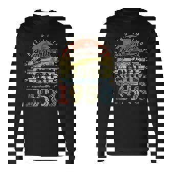 65Th Birthday Awesome Since April 1958 65 Year Old Long Sleeve T-Shirt | Mazezy