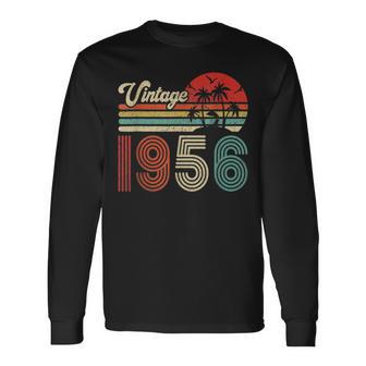 67 Jahre Vintage 1956 Geburtstags-Langarmshirts für Frauen und Männer - Seseable