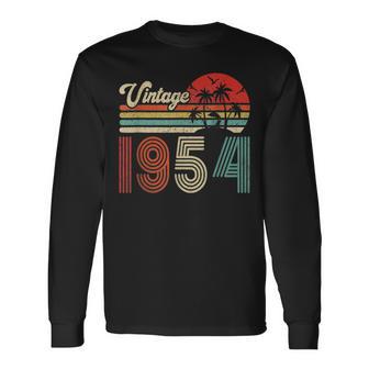 69 Year Old Vintage 1954 69 Birthday Geschenke Frauen Männer Langarmshirts - Seseable