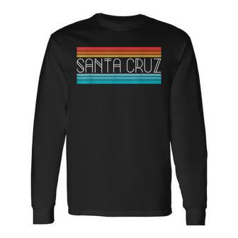 70S 80S Ca California Santa Cruz Beach Vintage Retro Summer Long Sleeve T-Shirt - Seseable