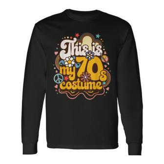 This Is My 70S Costume Theme Party Hippie Retro Friends Long Sleeve T-Shirt T-Shirt | Mazezy