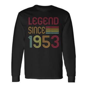 70Th Birthday Gift Legend Since 1953 70 Years Old Men Women Long Sleeve T-shirt Graphic Print Unisex - Seseable