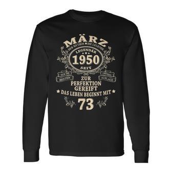 73 Geburtstag Geschenk Mann Mythos Legende März 1950 Langarmshirts - Seseable