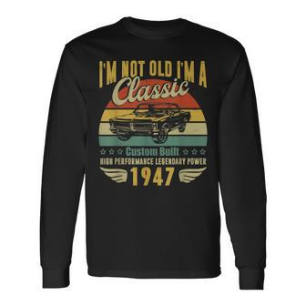 75Th Birthday Decorations Vintage For 75 Year Old Man Long Sleeve T-Shirt T-Shirt | Mazezy DE
