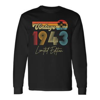 80 Year Old Gifts Vintage 1943 Limited Edition 80Th Birthday V2 Men Women Long Sleeve T-shirt Graphic Print Unisex - Seseable