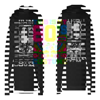 80S Costume 1980S Theme Party Eighties Styles Fashion Outfit Long Sleeve T-Shirt | Mazezy