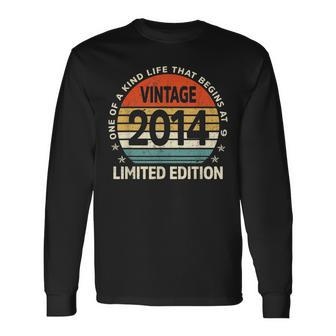 9 Years Old Made In 2014 Limited Edition 9Th Birthday Long Sleeve T-Shirt - Seseable