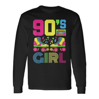 90S Girl 1990S Fashion Theme Party Outfit Nineties Costume Long Sleeve T-Shirt | Mazezy UK