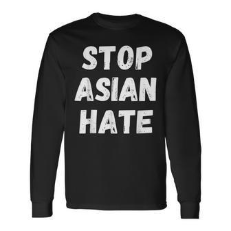 Aapi Stop Asian Hate - Stopasianhate Equal Rights Protest Men Women Long Sleeve T-shirt Graphic Print Unisex - Seseable