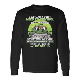 I Actually Dont Need To Control My Anger Long Sleeve T-Shirt | Mazezy